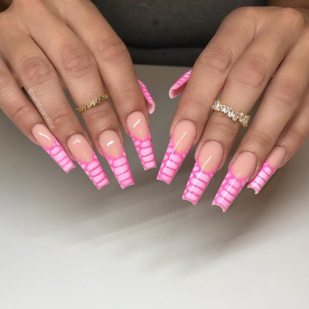 pink croc nails
