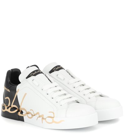 Dolce & Gabbana - Leather sneakers | Mytheresa