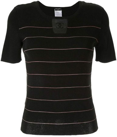 PRE-OWNED knitted striped top