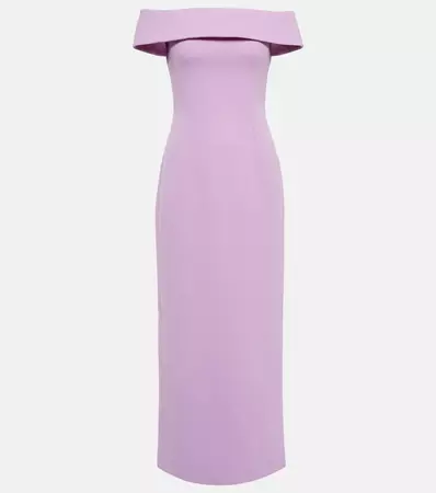Sandra Wool Maxi Dress in Purple - Emilia Wickstead | Mytheresa