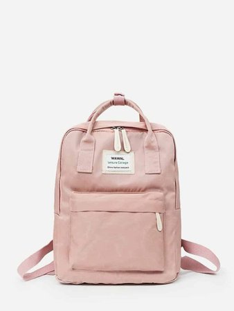 Slogan Patch Detail Backpack | ROMWE