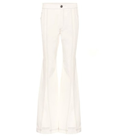 Flared High Jeans - White - Ladies