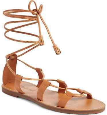 Madewell Boardwalk Lace Up Gladiator Style Tassel Tie Leather Sandals Tan 11 | eBay