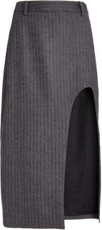 MONSE Herringbone Arch Skirt
