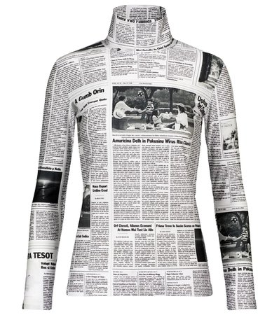 Balenciaga - Printed turtleneck top | Mytheresa