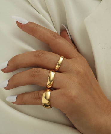 gold chunky rings SHEIN