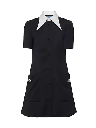 Shop Prada Satin Wool Mini-Dress | Saks Fifth Avenue