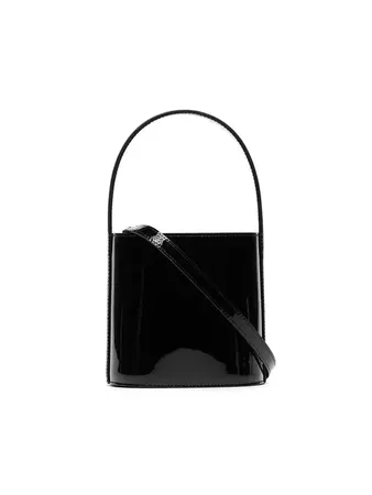 Staud Black Bisset Patent Leather Bucket Bag - Farfetch