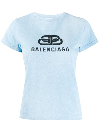 Balenciaga BB Logo Print T-shirt - Farfetch