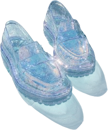 Water Shoes by Hayden Clay transparent blue sparkle sparkling