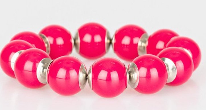pink ball bracelet