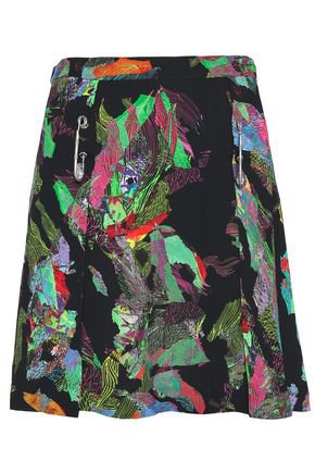 Embellished printed crepe mini skirt | VERSUS VERSACE | Sale up to 70% off | THE OUTNET