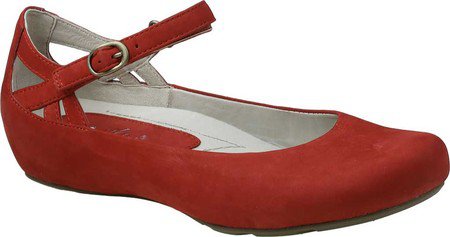 Womens Earthies Capri Mary Jane - Bright Red Soft Buck - FREE Shipping & Exchanges