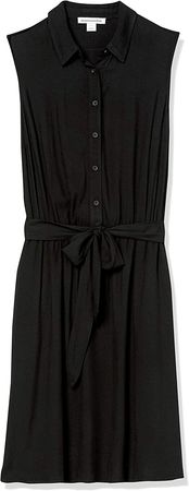 Amazon.com: Amazon Essentials Women's Sleeveless Woven Shirt Dress : Clothing, Shoes & Jewelry