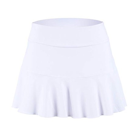 Amazon.com: 32e-SANERYI Women's Basic Elastic Tennis Skirt with Shorts Active Skort (sk25,S,White): Clothing