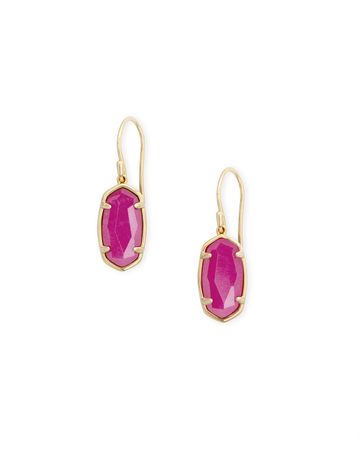 Lee 18k Gold Vermeil Drop Earrings in Pink Quartzite | Kendra Scott