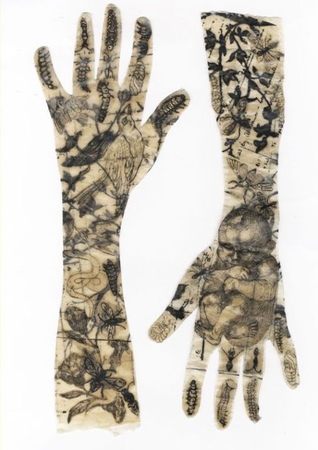 hand arm tattoo gloves fantasy