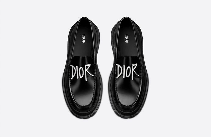 dior x stussy loafers