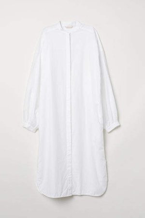 Long Cotton Shirt - White