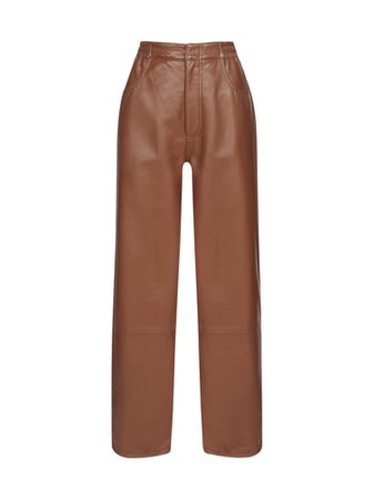 MM6 Maison Margiela Five Pockets In Leather Trousers