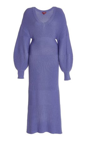 Carnation Ribbed-Knit Midi Dress By Staud | Moda Operandi