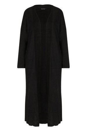 Premium Knit Maxi Cardigan black