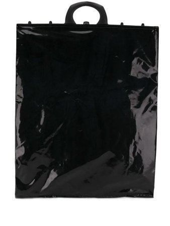 Black MM6 Maison Margiela patent tote bag S63WC0001P2436 - Farfetch