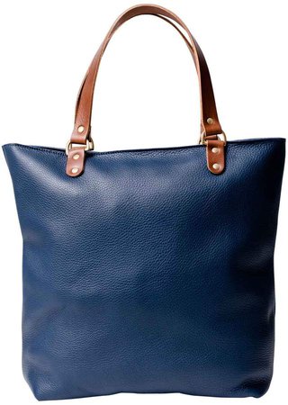 N'Damus London - Abbey Blue Large Leather Tote Bag