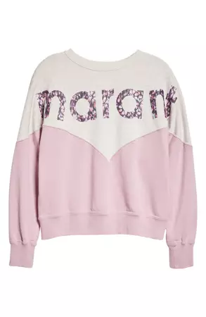Isabel Marant Étoile Houston Colorblock Oversize Cotton Blend Sweatshirt | Nordstrom