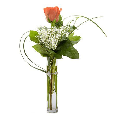 Single Orange Rose Bouquet at Send Flowers