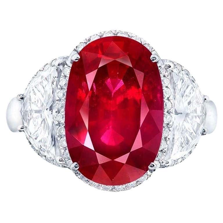 red ruby diamond ring