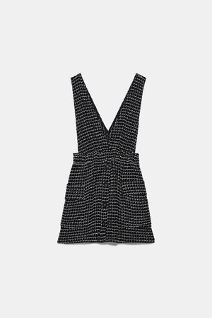 TEXTURED WEAVE PINAFORE DRESS WITH POCKETS - NEW IN-WOMAN | ZARA United States