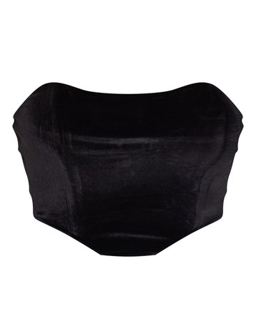 Black velvet corset
