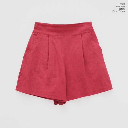 Buy chuu Colored Linen Blend Shorts | YesStyle