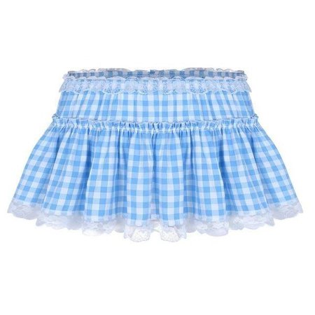 Gingham Plaid Micro Skirt Girly Sissy Short Miniskirt | Kawaii Babe