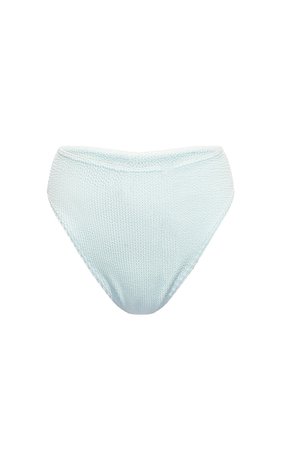 Blue Crinkle Cheeky Bikini Bottoms | Swimwear | PrettyLittleThing