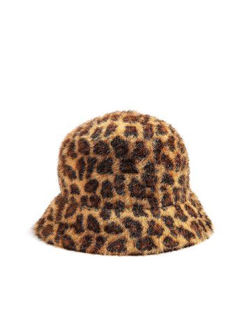 Topshop Leopard Fluffy Bucket Hat - Hat - Women Topshop Hats online on YOOX United States - 46689183OG