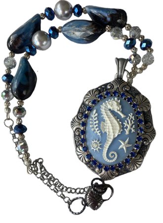 STONE PEARL CORAL Seahorse Bracelet