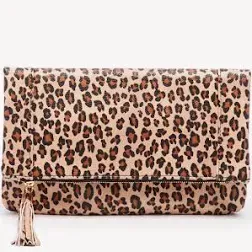 Sole Society Tasia Clutch Natural Leopard