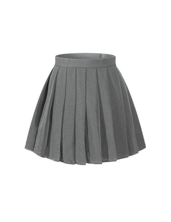 Women High Waist Pleated Skirt Mini Skirts Girl School Uniform Plaid Skirt Cosplay Costumes - Dark gray - 4I3066173332-12