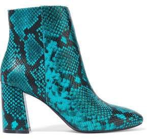 Dobrey Snake-effect Leather Ankle Boots