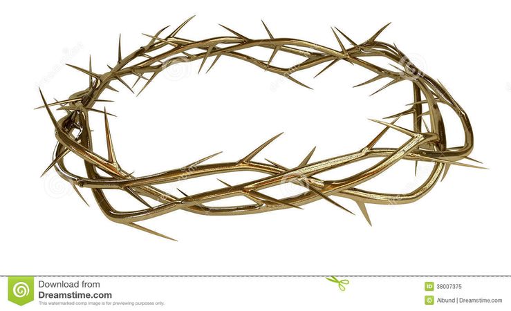 Golden Crown of Thorns stock image. Image of gold, christianity - 38007375