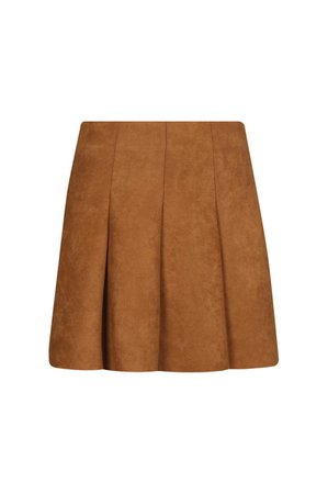 Beige Suedette Skirt - Skirts - CLOTHING