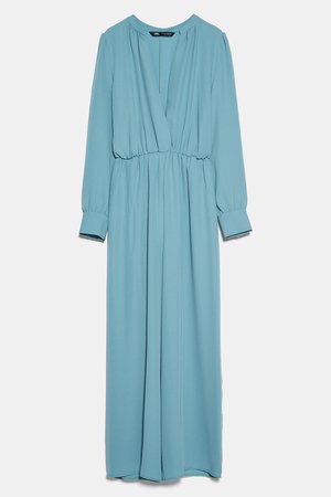 LONG BELTED JUMPSUIT - NEW IN-WOMAN | ZARA United States blue