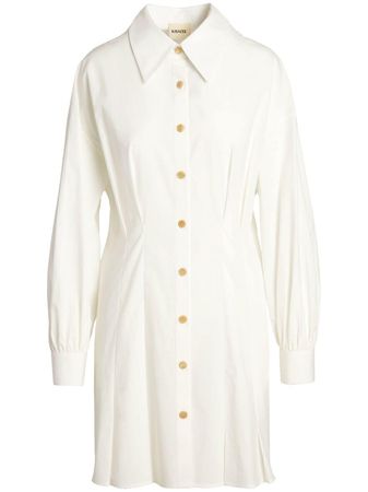KHAITE Winnie long-sleeve Cotton Shirt Dress - Farfetch