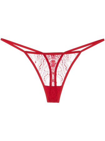 PETRA Valentine floral-lace thong - FARFETCH
