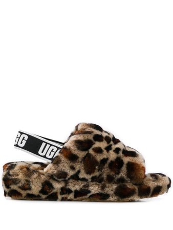 UGG Fluff Yeah Leopard sandals