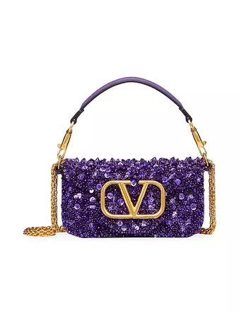 Shop Valentino Garavani Small Locò Shoulder Bag With 3D Embroidery | Saks Fifth Avenue