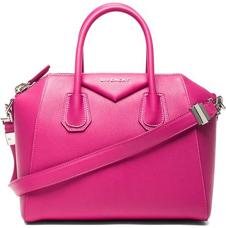 $2200 Givenchy Mini Antigona Sugar Goatskin Pink Leather Tote Shoulder Bag Purse - Lust4Labels