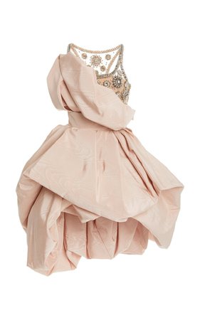 Embellished Cotton-Blend Mini Dress By Oscar De La Renta | Moda Operandi